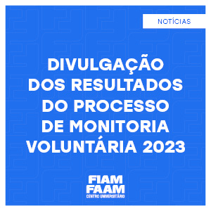 Divulgação dos resultados do Programa de Monitoria Voluntária 2023